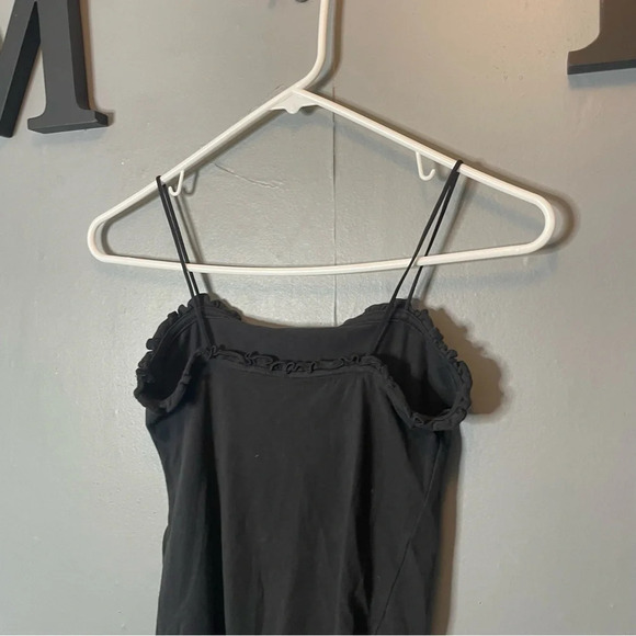 Abercrombie & Fitch black ruffle hem bodysuit women size medium - Picture 5 of 11